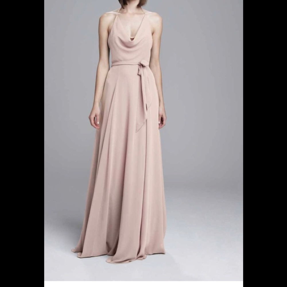 Amsale bridesmaid dress - flat chiffon blush